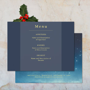 Blue Gold Custom Flat Menu
