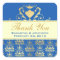 Blue & Gold Damask w/ Ivory Wedding Thank You