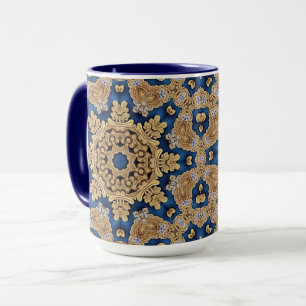 Blue Gold Decorative Mug