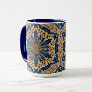 Blue Gold Decorative Mug