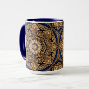 Blue Gold Decorative Mug