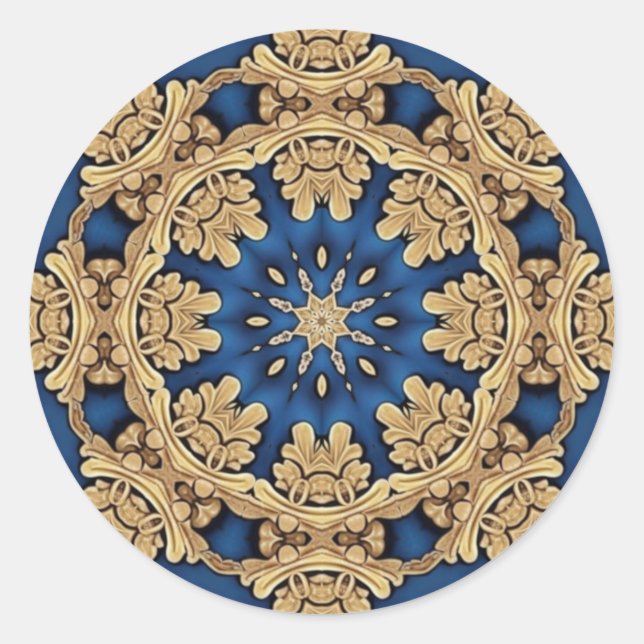 Blue Gold Decorative Sticker (Front)