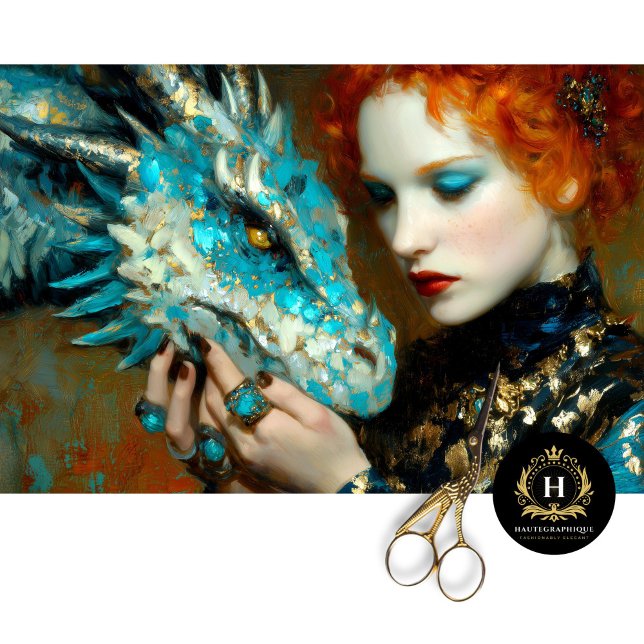 Blue & Gold Dragon Fantasy Decoupage Tissue Paper (Creator Uploaded)