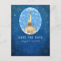 Blue Gold Fairy Tale Castle Princess Sparkle