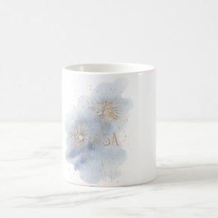 Blue Gold Fireworks USA Coffee Mug