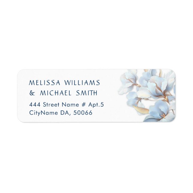 Blue Gold Flower |  Wedding (Front)