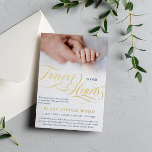 Blue Gold Forever In Our Hearts Baby Memorial