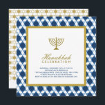 Blue Gold Hanukkah Star Of David Menorah Party Invitation<br><div class="desc">Designed by fat*fa*tin. Easy to customise with your own text,  photo or image. For custom requests,  please contact fat*fa*tin directly. Custom charges apply.

www.zazzle.com/fat_fa_tin
www.zazzle.com/color_therapy
www.zazzle.com/fatfatin_blue_knot
www.zazzle.com/fatfatin_red_knot
www.zazzle.com/fatfatin_mini_me
www.zazzle.com/fatfatin_box
www.zazzle.com/fatfatin_design
www.zazzle.com/fatfatin_ink</div>
