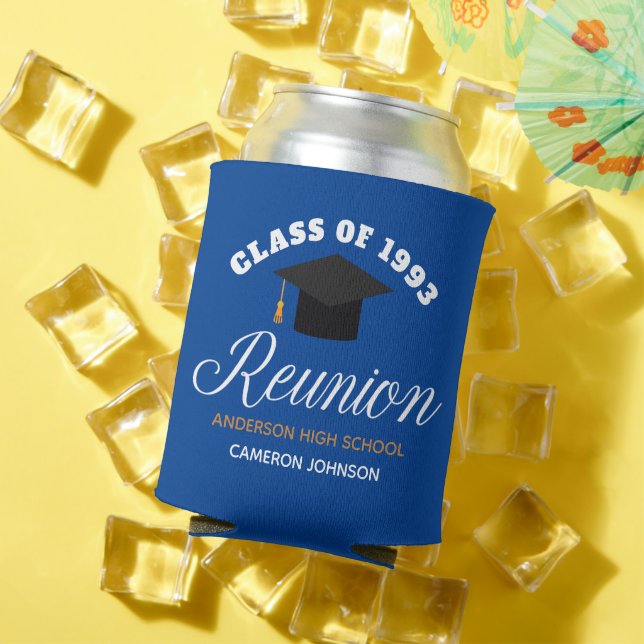 Blue Gold High School Reunion Personalised Party Can Cooler (In Situ Summer)