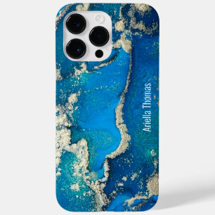 Blue Gold iPhone 14 Pro Max Case