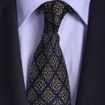 Blue & Gold Justice Scales Attorney Tie<br><div class="desc">At first glance, this ornate design appears to be an elaborate geometric pattern, however upon closer inspection you'll see it is comprised of the scales of justice, creating an attractive pattern ideal for an attorney, lawyer, legal professional, or law student who is celebrating graduation or passing the bar exam. Be...</div>