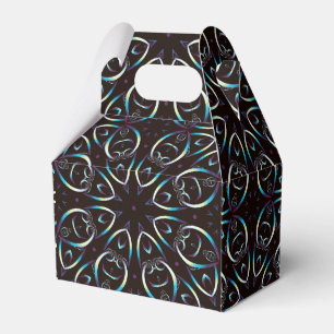 Blue Gold Lilac Glow Mandala Pattern Favour Box