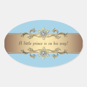 Blue Gold Little Prince Envelope Seal