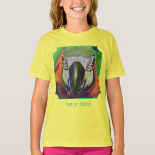 Blue Gold Macaw Face Parrot Art Personalized T-Shirt