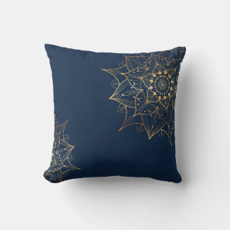 Blue & Gold Mandala | Islamic Art Inspired  Cushion