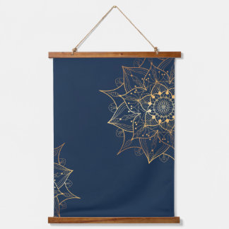 Blue & Gold Mandala | Islamic Art Inspired  Hanging Tapestry