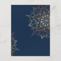 Blue & Gold Mandala | Islamic Art Inspired