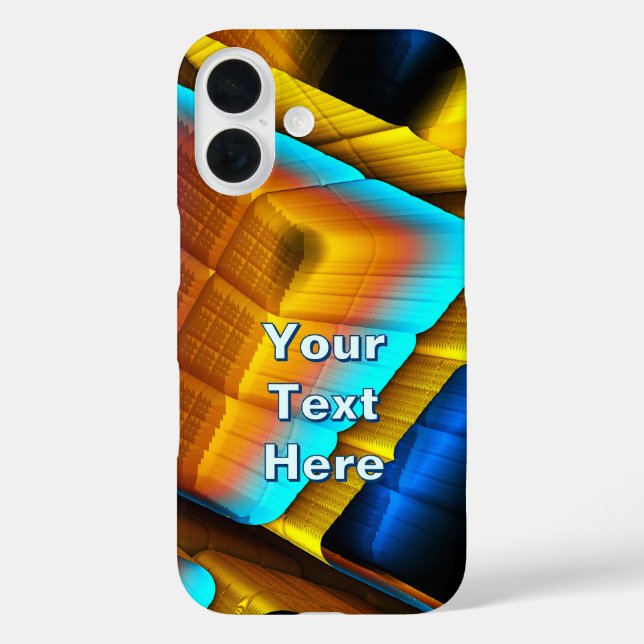 Blue-Gold Metallic Pattern 33 Case-Mate iPhone Case (Back)