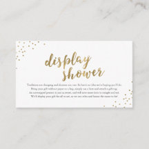 Blue & Gold Modern Stripes Display Shower