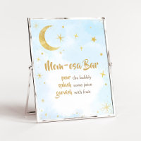 Blue Gold Over The Moon Baby Shower Mum Osa Bar