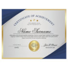 Blue & Gold Professional Certificate Award