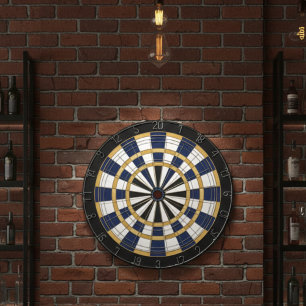 Blue Gold Professional Dartboard Wall Art