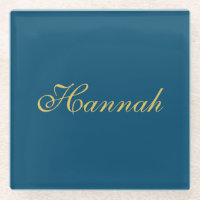 Blue Gold Professional Trendy Minimalist Name
