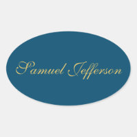 Blue Gold Professional Trendy Minimalist Name