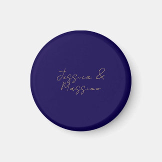 Blue & Gold Professional Trendy Minimalist Names Magnet