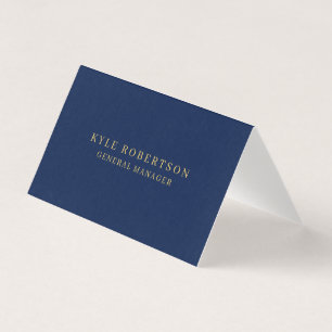 Blue Gold Professional Trendy Own Name Business Card