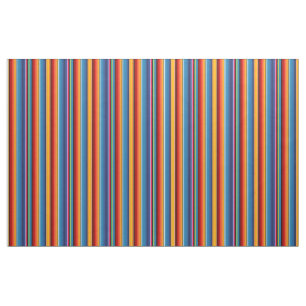 Blue Gold Red Mexican Sarape Fabric