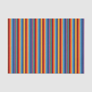 Blue Gold Red Mexican Sarape Tissue Paper