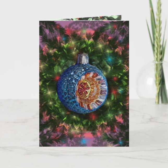 Blue Gold Reflector Bulb Card (Front)