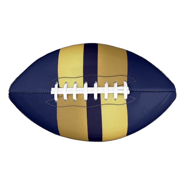 Blue Gold Stiped  2 Panel Design American Football (Front)