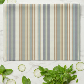 Blue & Gold Striped Kitchen Towel