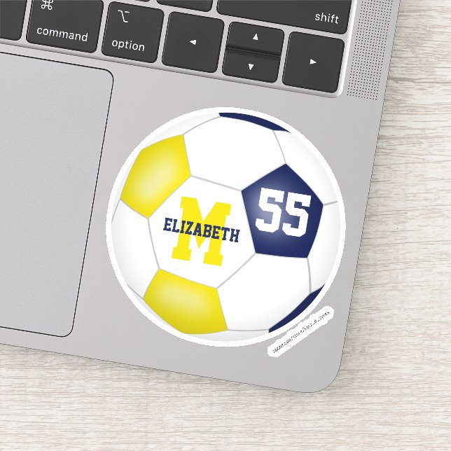 blue gold team colours girls boys soccer (Detail)