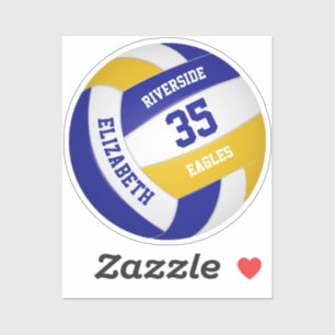 blue gold team colours girls boys volleyball