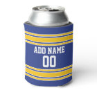Blue Gold Team Jersey with Custom Name Number