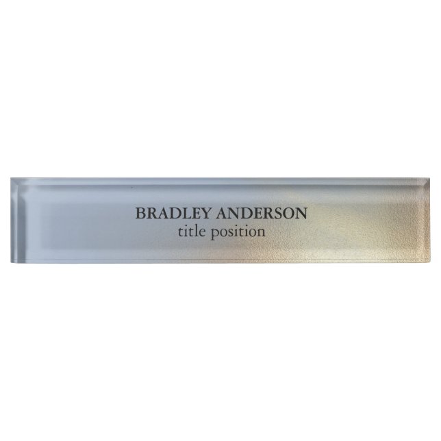 Blue Gold Texture  Nameplate (Front)