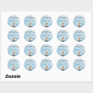 Blue & Gold Theme Quinceañera Classic Round Sticker