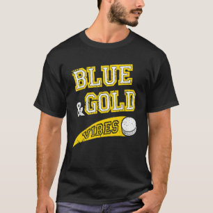 Blue & Gold Vibes Hockey Team Fan T-Shirt