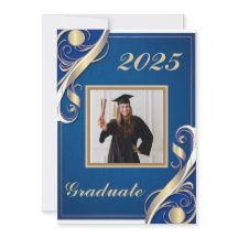 Blue Gold White Graduation