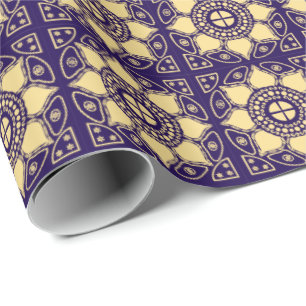 Blue & Gold Wrapping Paper