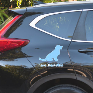 Blue Golden Retriever Dog Car Decal, Vinyl Sticker