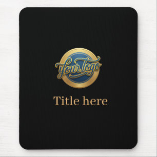 blue golden your logo business title website edita mouse mat