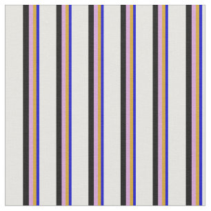 Blue, Goldenrod, Plum, Black & White Coloured Fabric