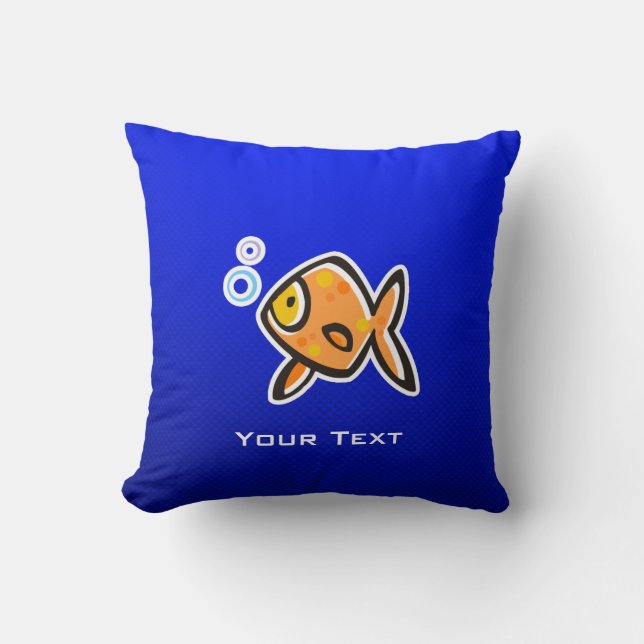 Blue Goldfish Cushion (Front)