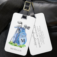 Blue Golf Bag Monogram