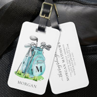 Blue Golf Bag Monogram