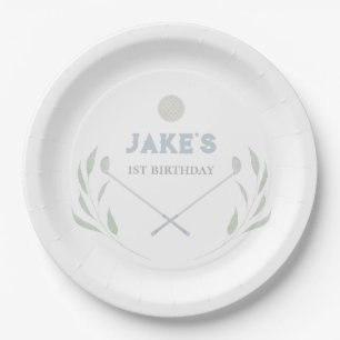 Blue Golf Birthday Party Paper Plates